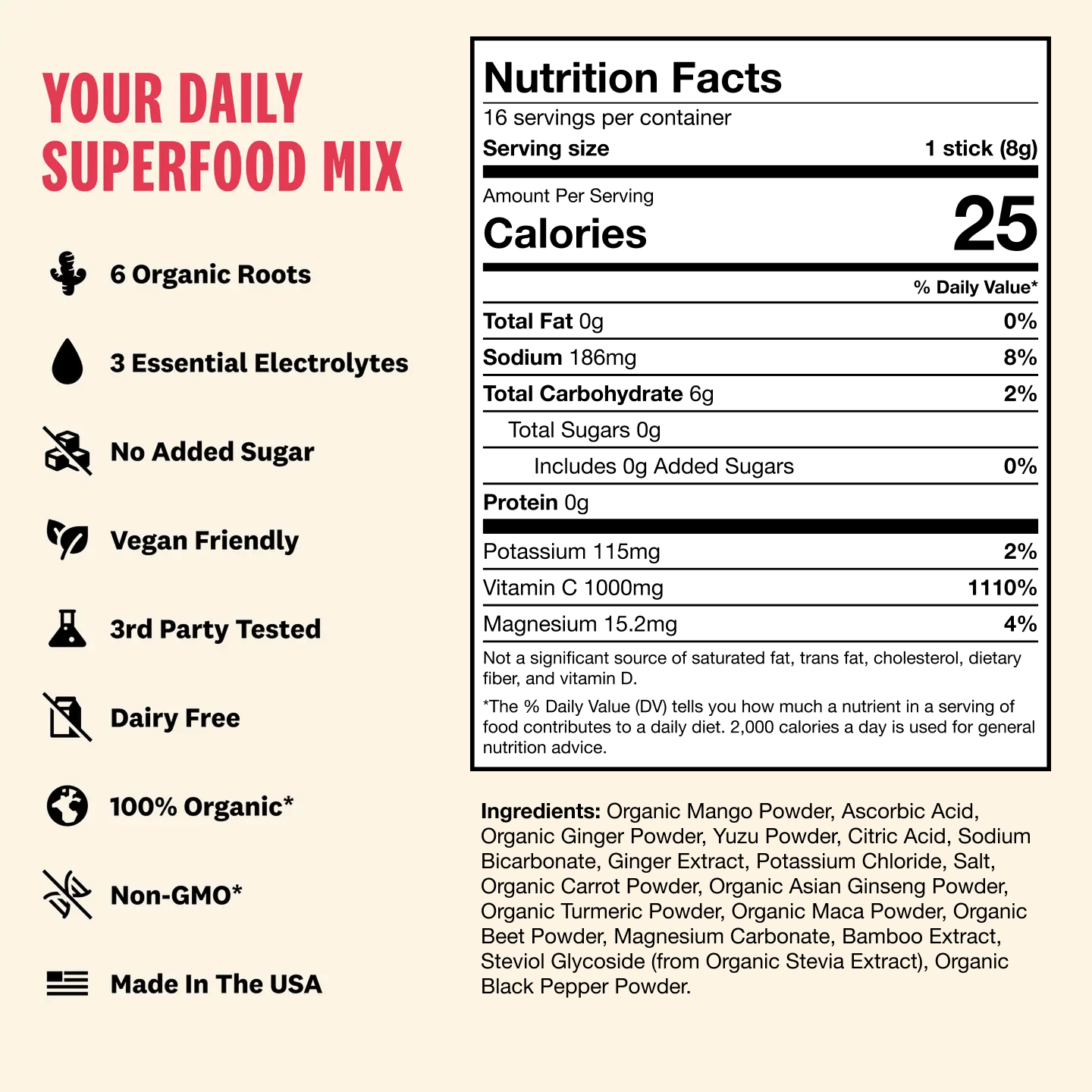 Superoot® Immunity Drink Mix | Ginger Strawberry - Echo Market