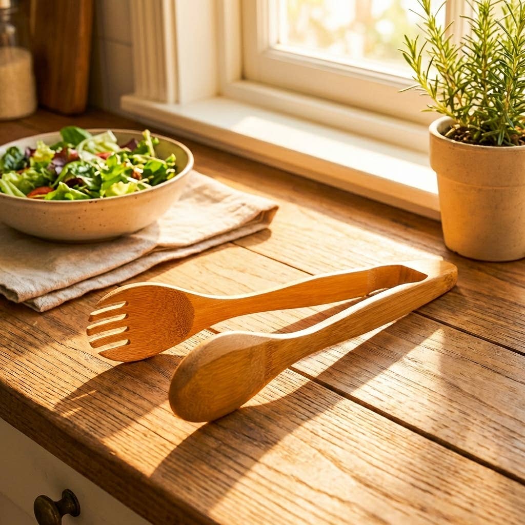 Sustainable Bamboo Tongs - Echo Market