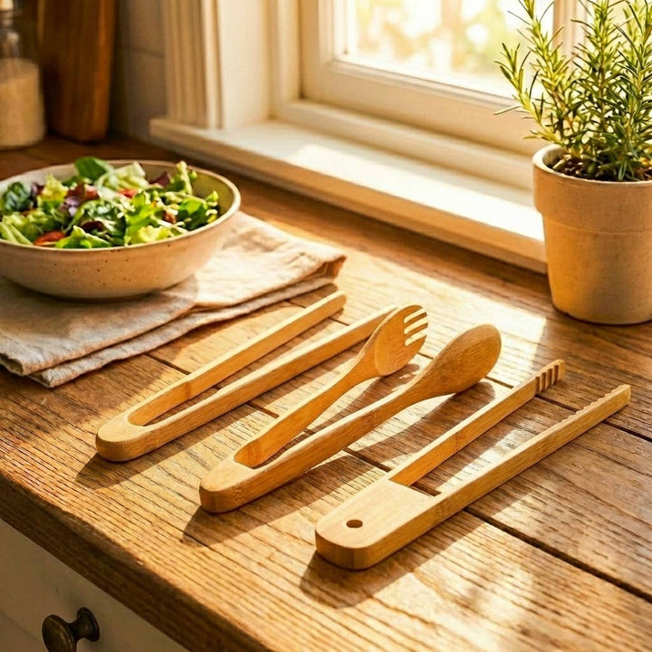 Sustainable Bamboo Tongs - Echo Market