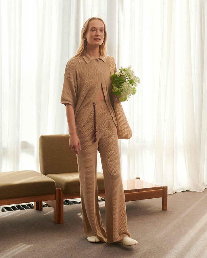 Sutemos | Straw Cotton Pants - Echo Market