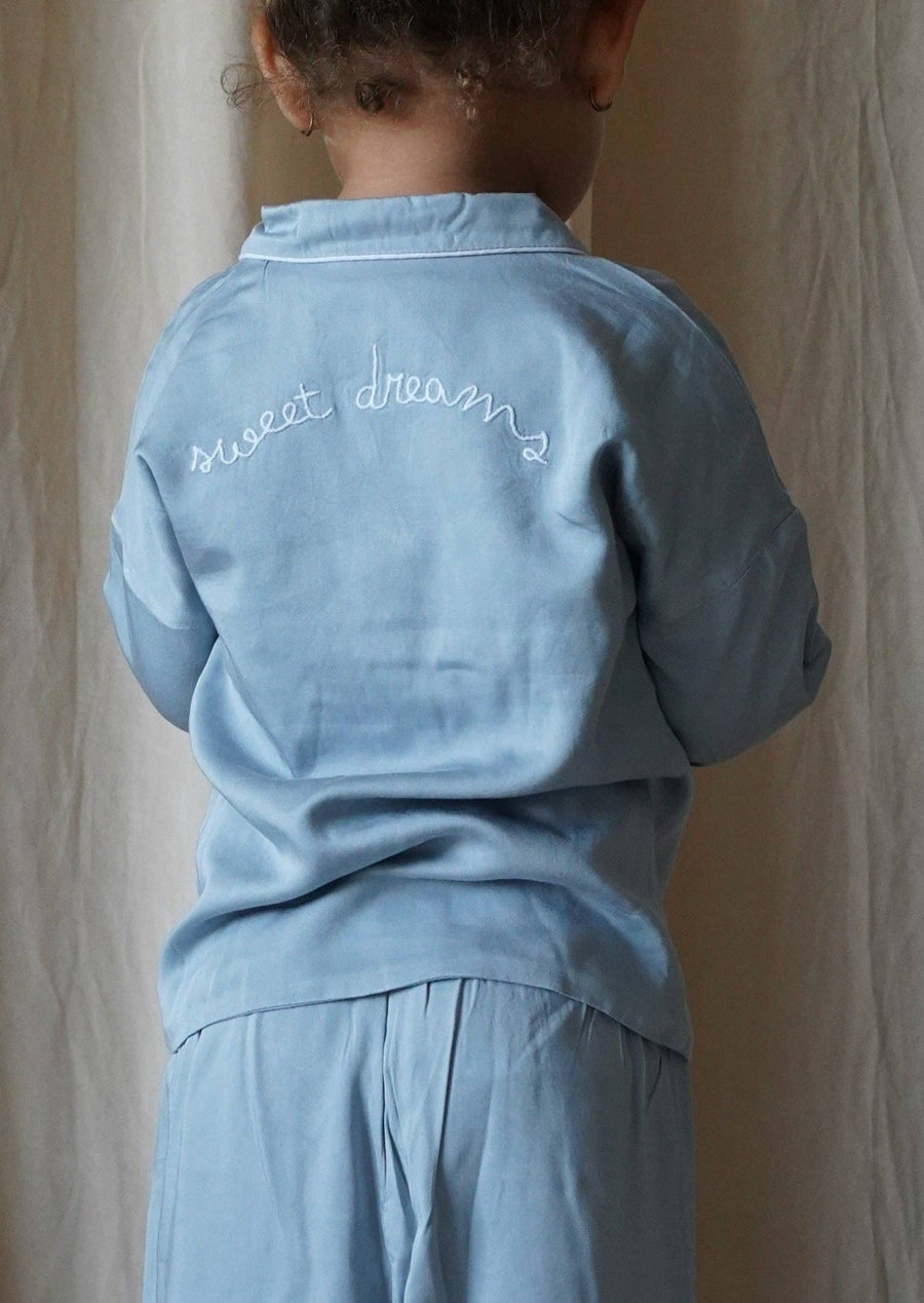 "Sweet Dreams" Two - Piece Pajamas Set | Cloud Blue - Echo Market