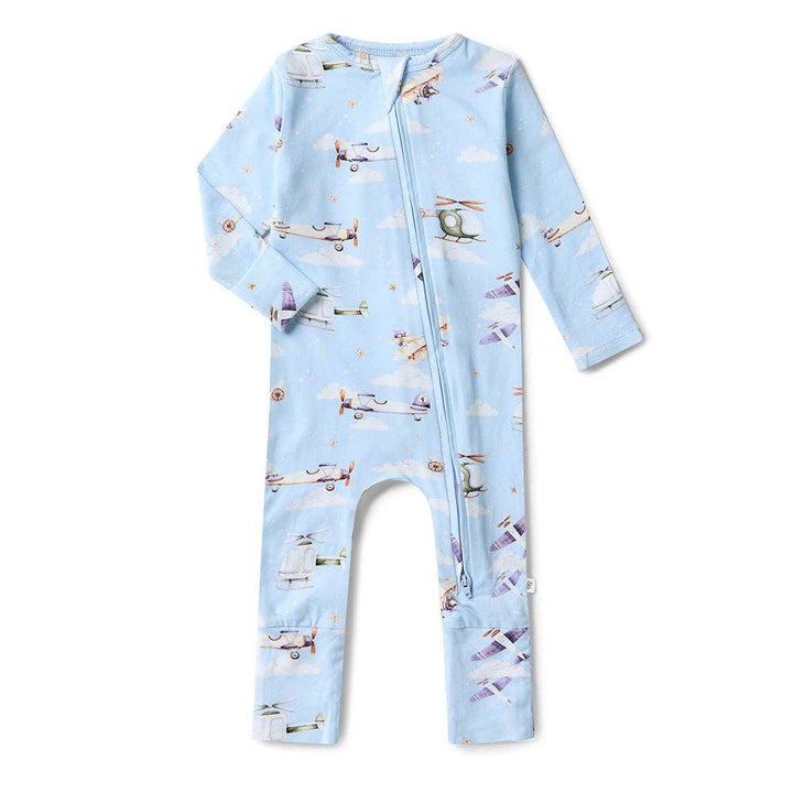 Taking Flight Organic Snugglesuit Convertible Romper on a white background