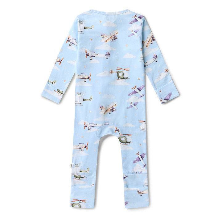 Taking Flight Organic Snugglesuit Convertible Romper on a white background