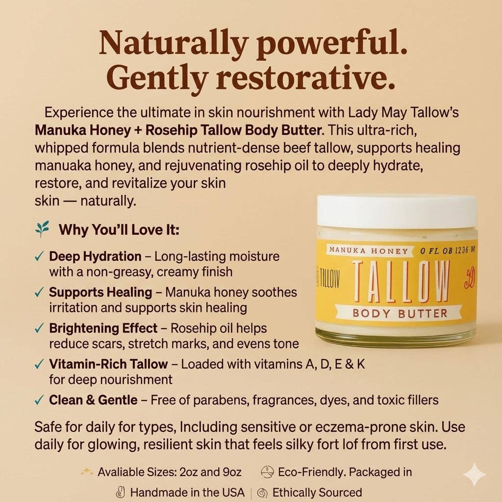 Tallow Body Butter | Manuka Honey - Echo Market