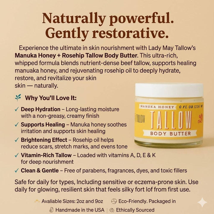 Tallow Body Butter | Manuka Honey - Echo Market
