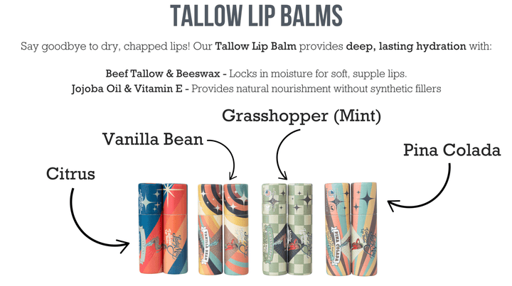 Tallow Lip Balm | Grasshopper Mint - Echo Market