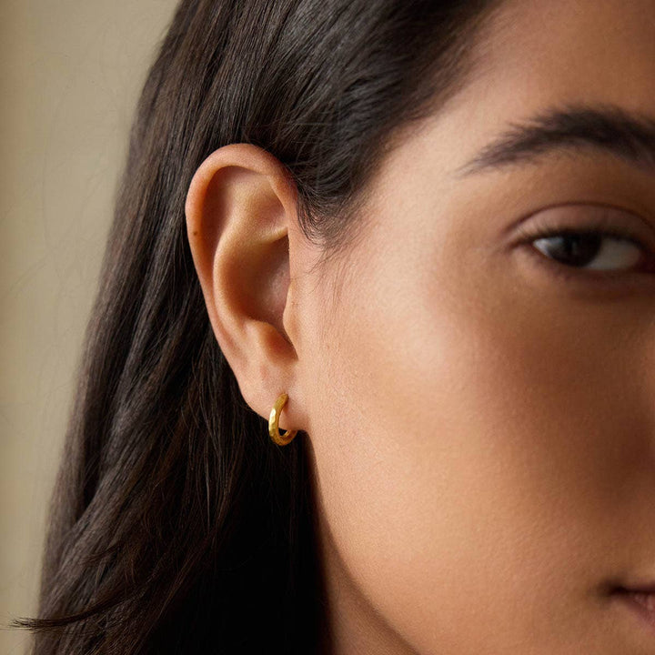 Textured Gold Hoop Earring - Echo Market