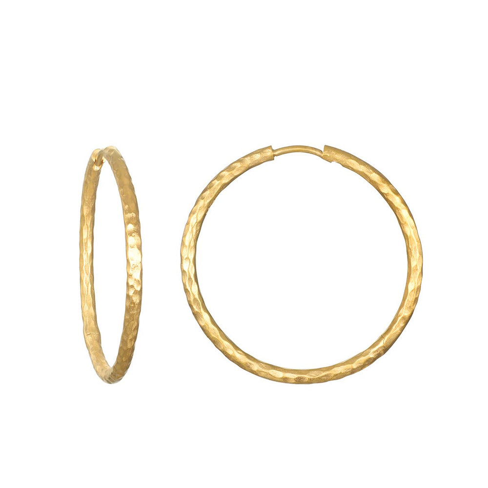 Textured Gold Hoop Earring - Echo Market
