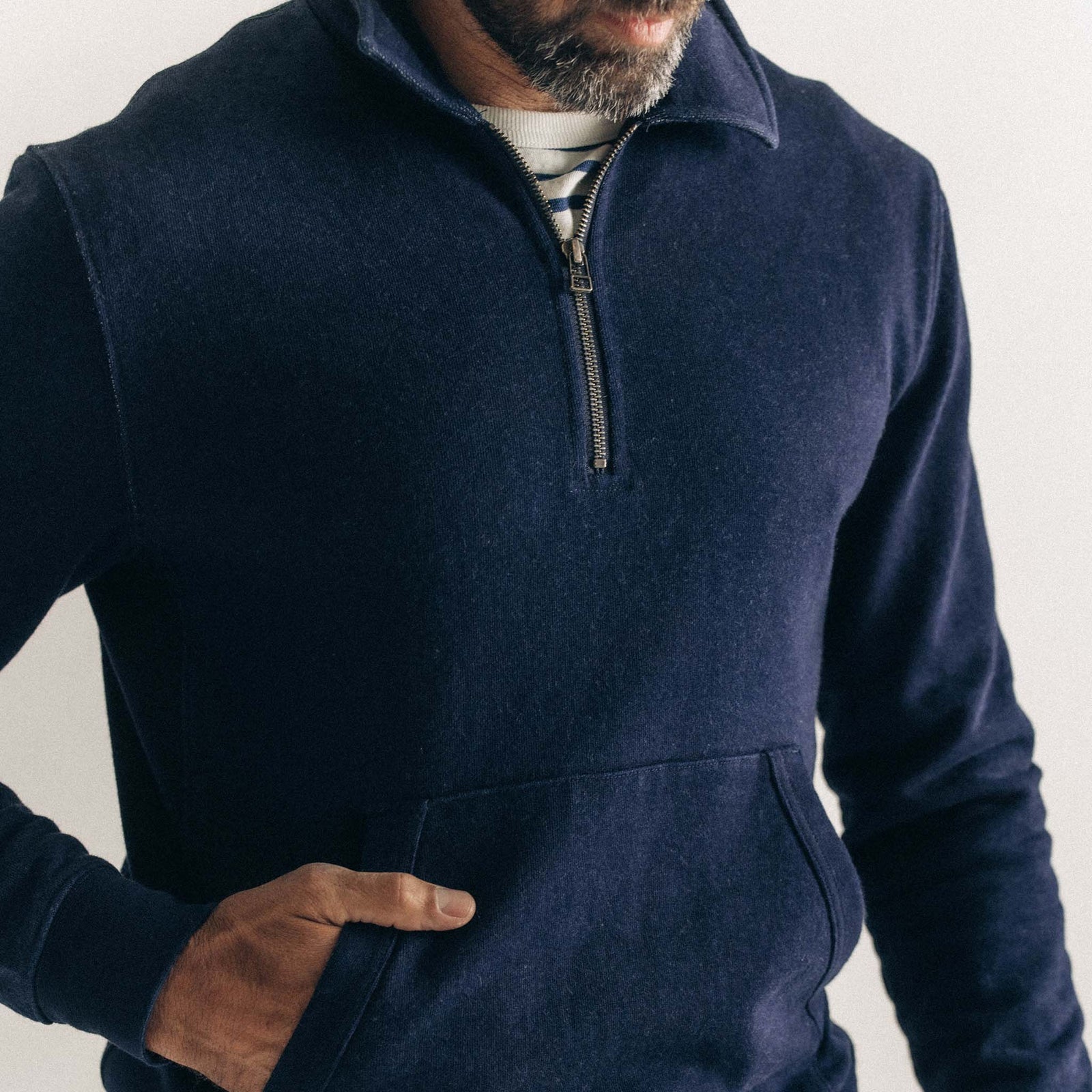 The Apres Quarter Zip | Rinsed Indigo - Echo Market