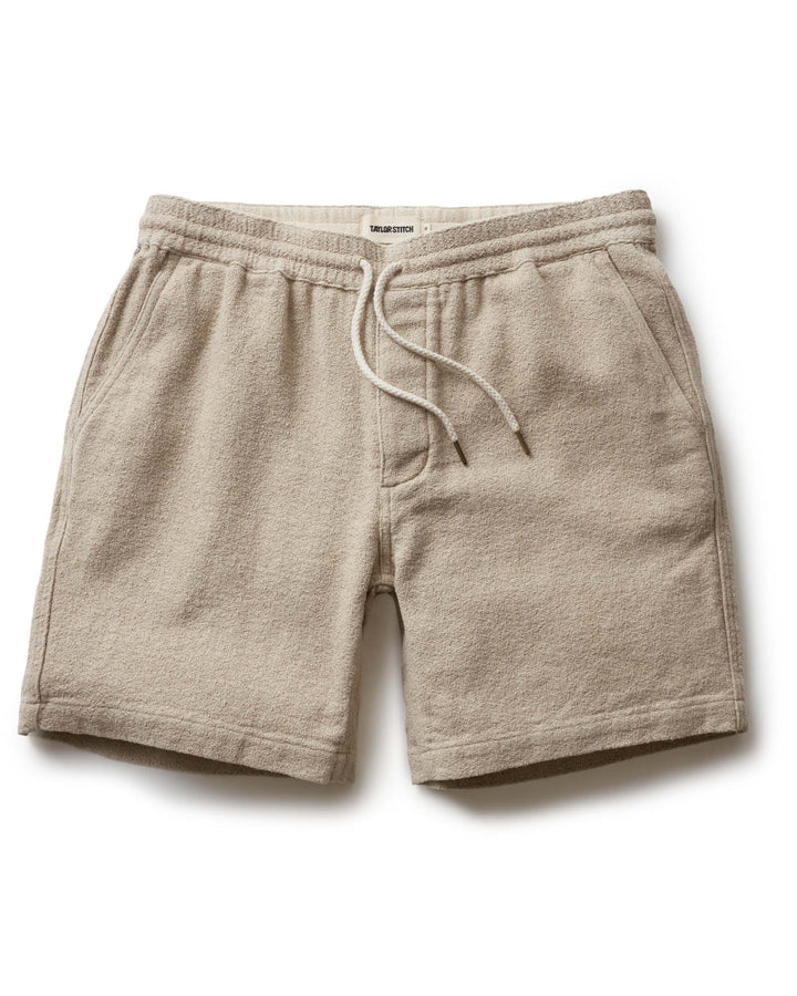 The Apres Short | Heather Oat Crepe - Echo Market