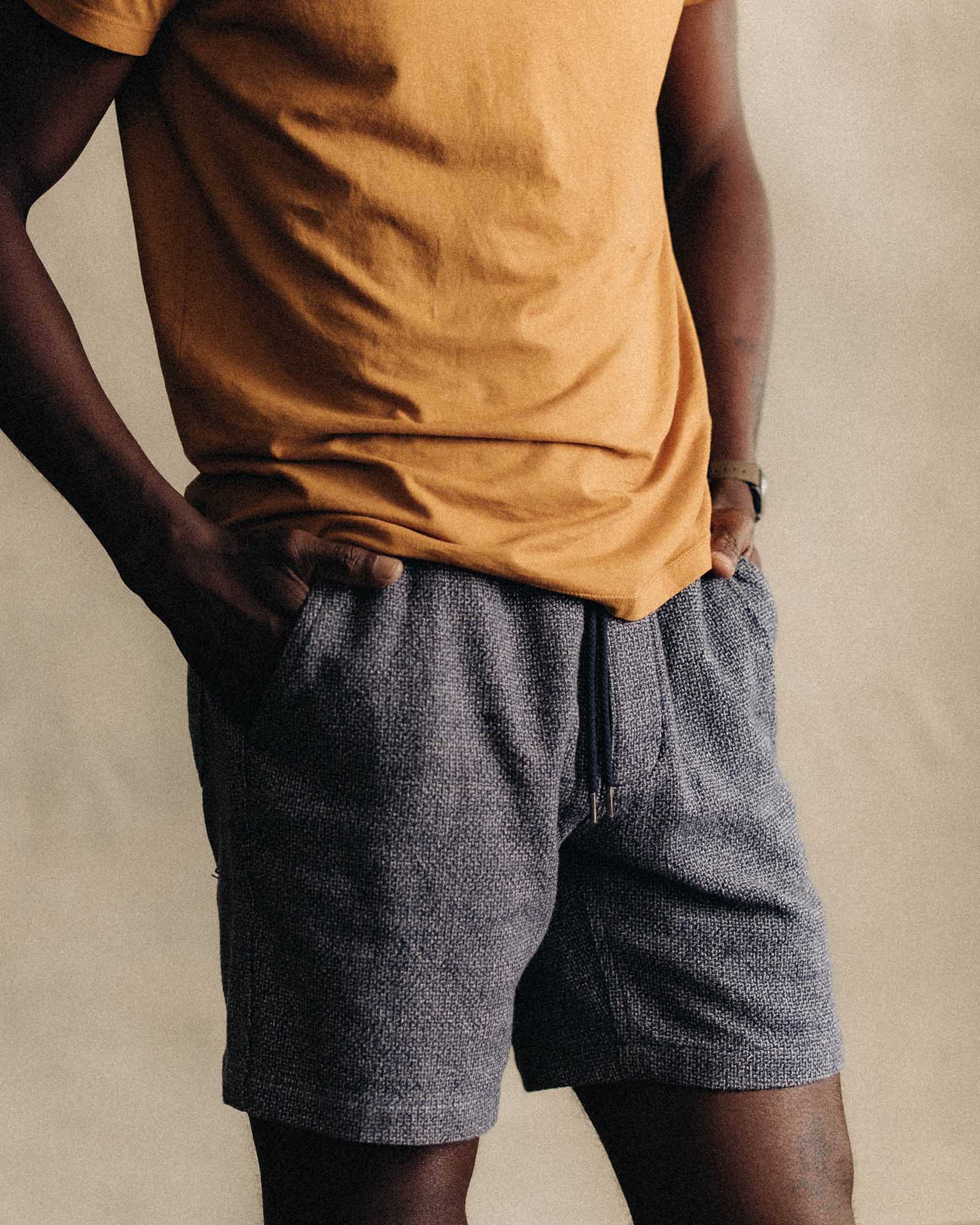 The Apres Short | Linen Tweed - Echo Market