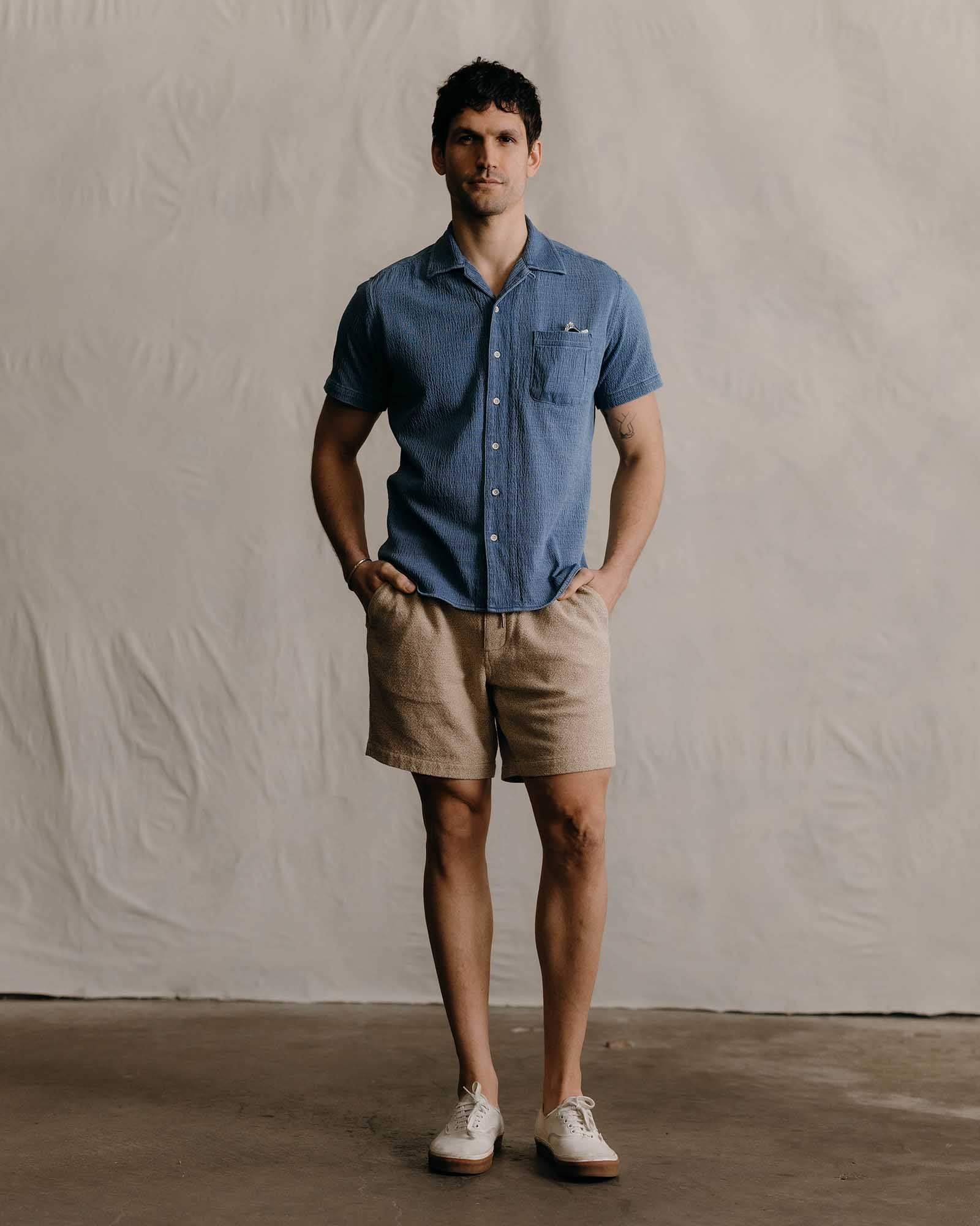 The Apres Short | Linen Tweed - Echo Market