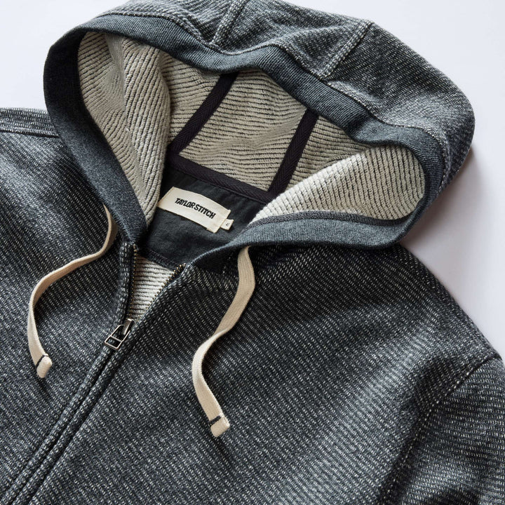 The Après Zip Hoodie in Graphite French Terry Twill - Echo Market