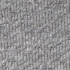 A close-up of a heather gray ribbed knit fabric texture.