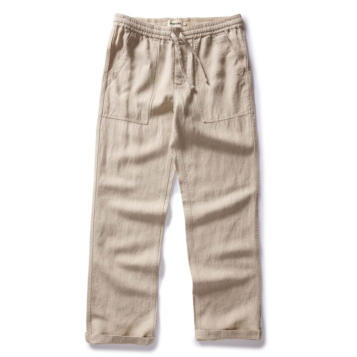 The Breakwater Pant in Natural Herringbone - Echo Market