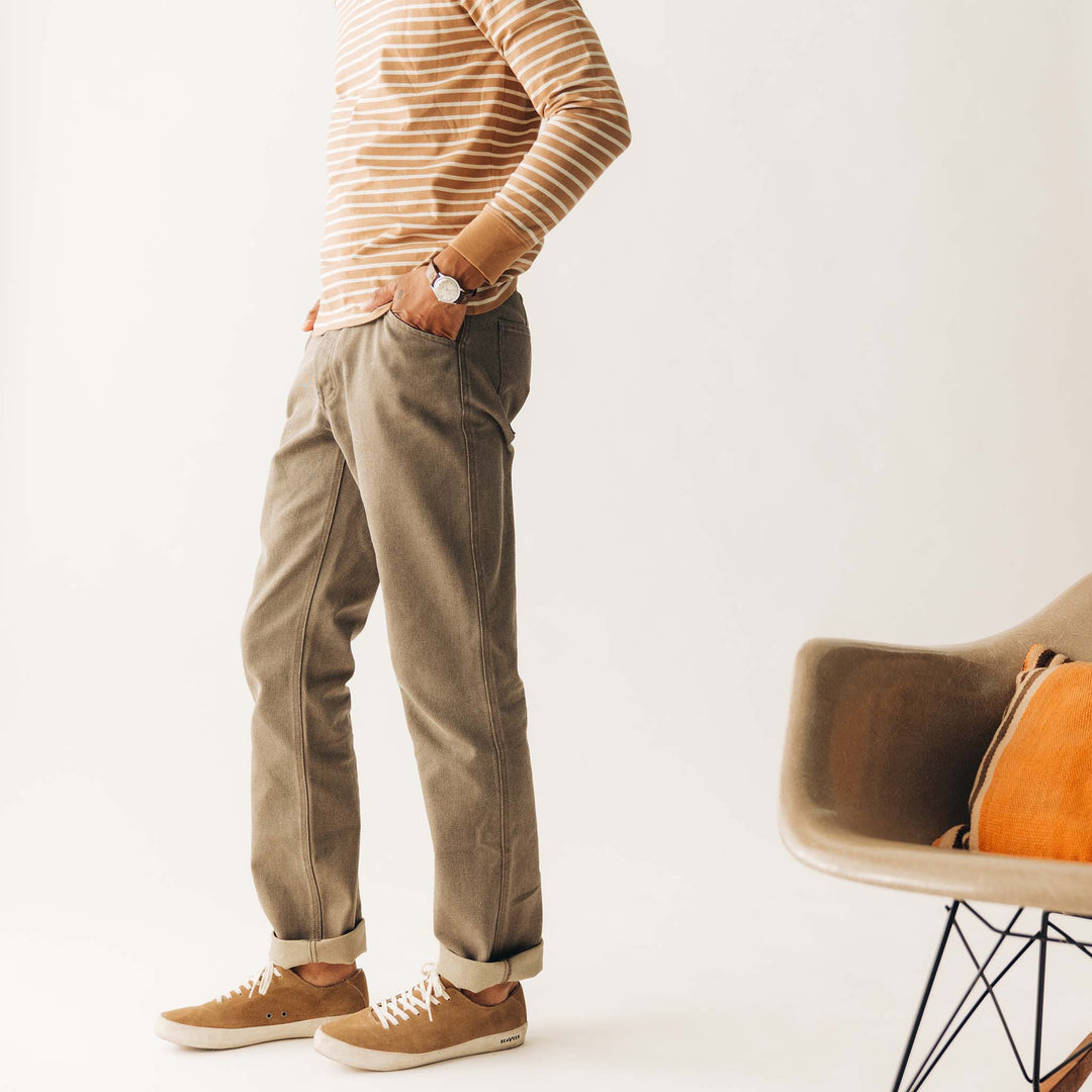 The Camp Pant in Stone Chipped Canvas - Echo Market