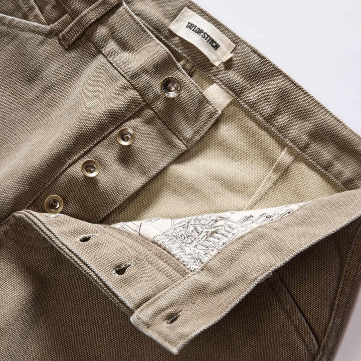 The Camp Pant in Stone Chipped Canvas - Echo Market