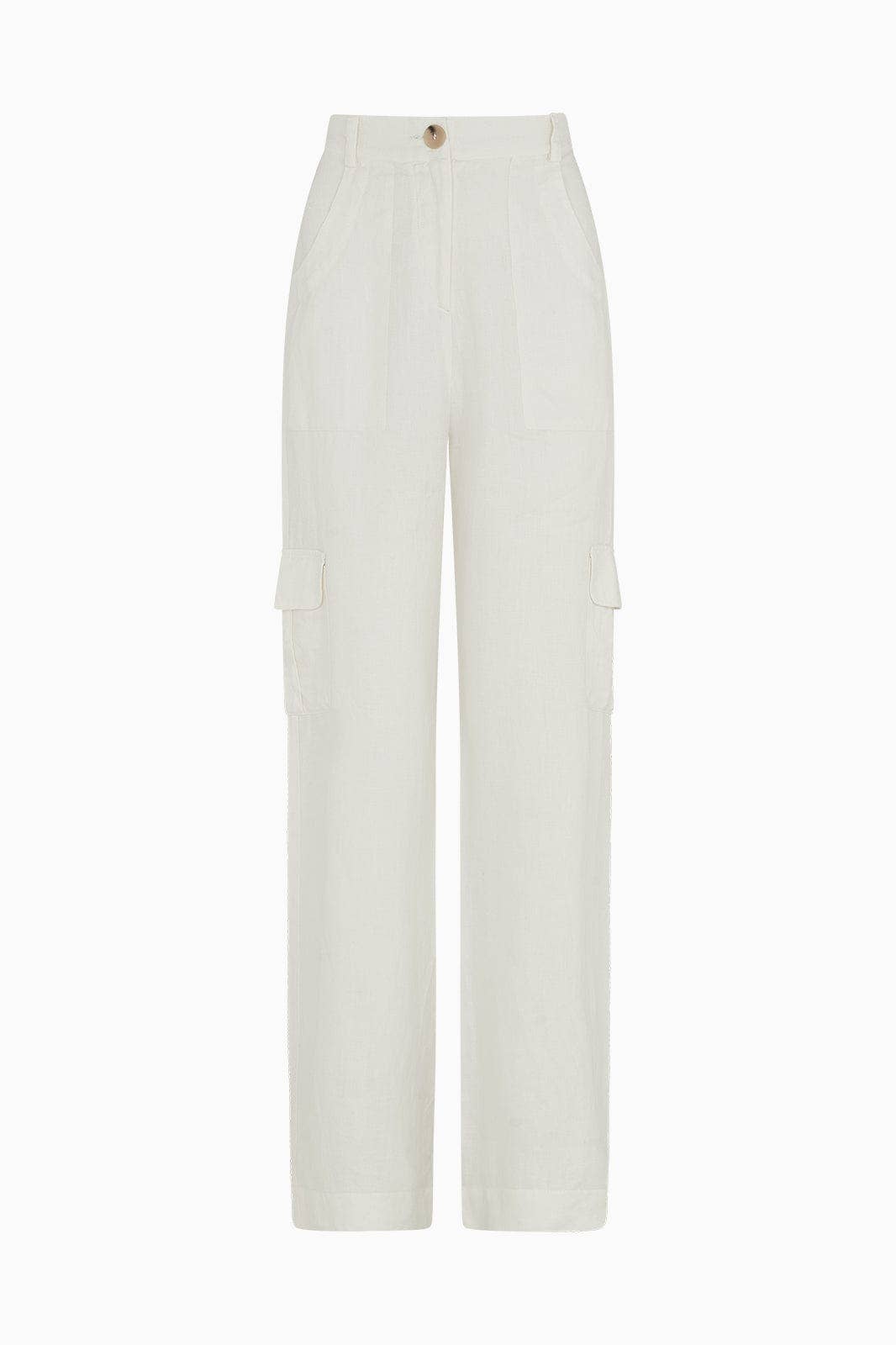 The Carolina Linen Cargo Trousers - Echo Market