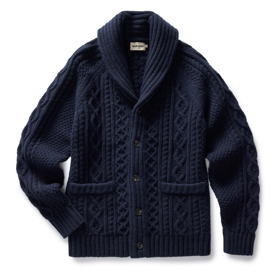 The Cascade Shawl Cardigan | Heather Marine - Echo Market