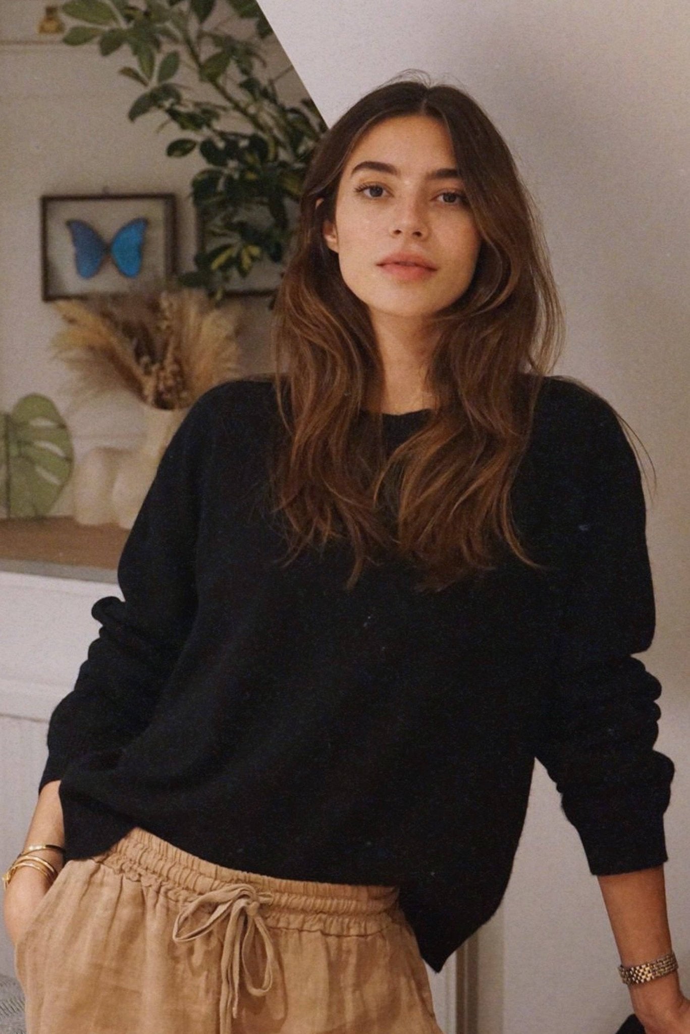 The Cashmere Cove Crew Neck | Noir - Echo Market