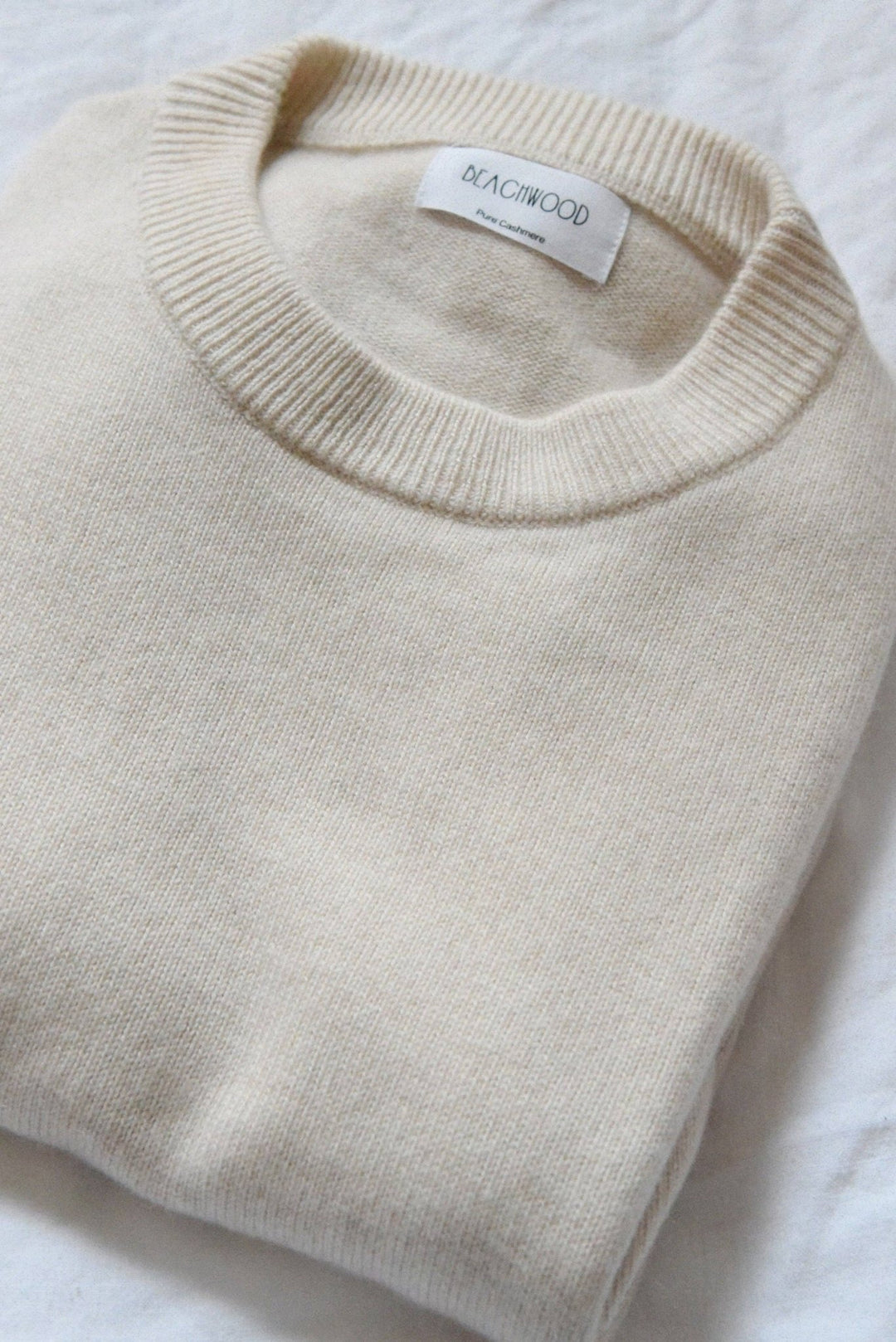 The Cashmere Malaya Crew Neck | Moon - Echo Market