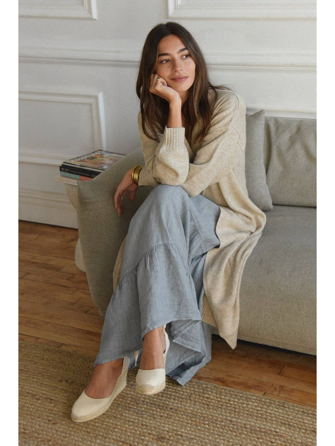 The Cashmere Marlow Long Cardigan - Echo Market