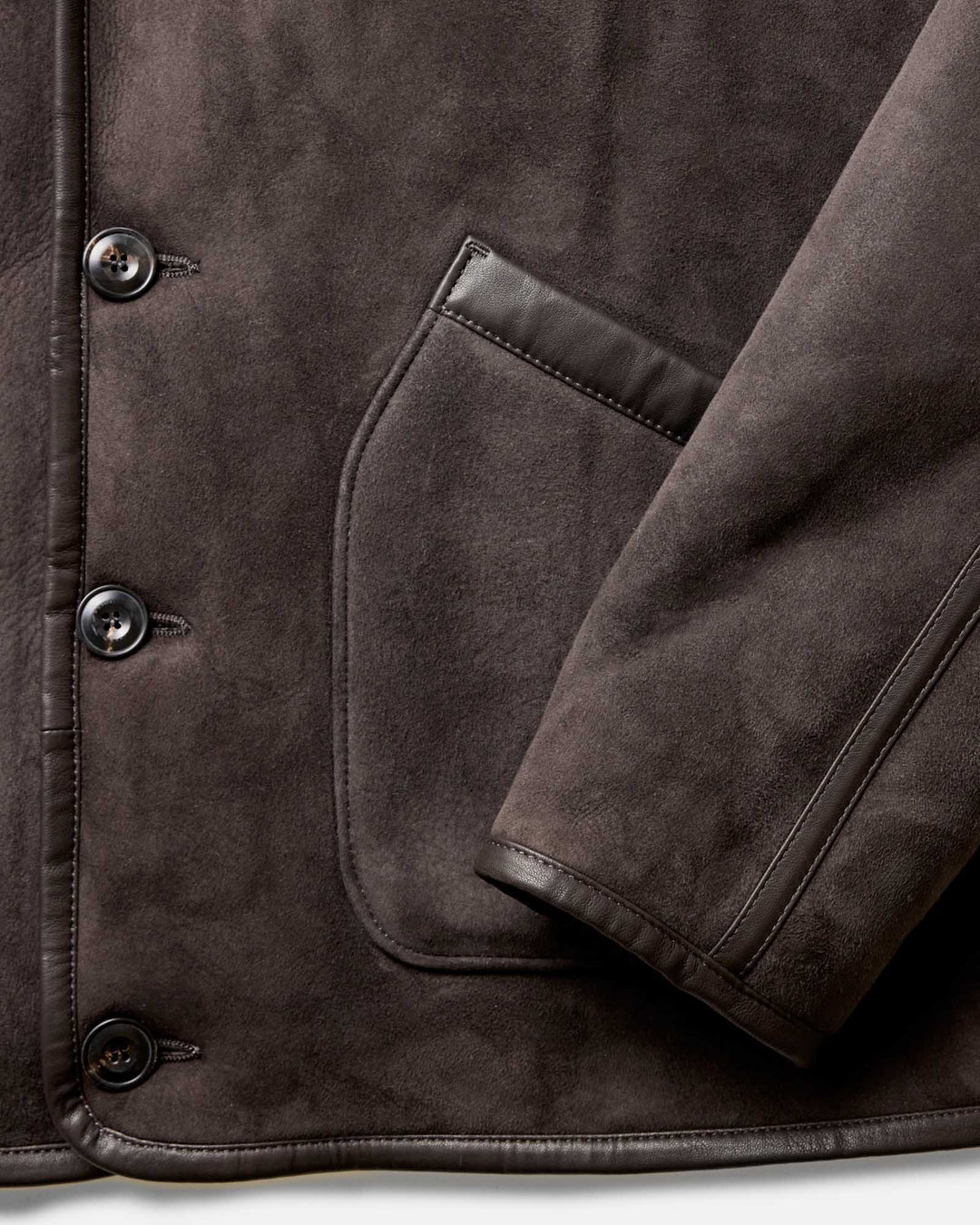 The Coleman Jacket | Dark Chocolate Shearling Suede - Echo Market