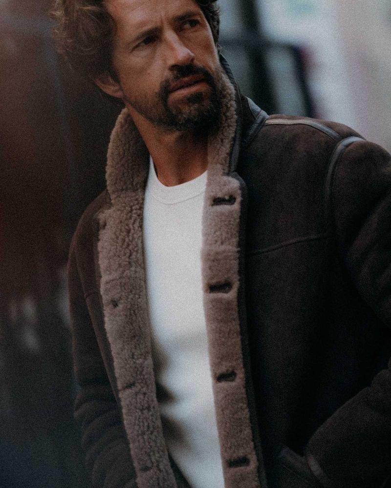 The Coleman Jacket | Dark Chocolate Shearling Suede - Echo Market