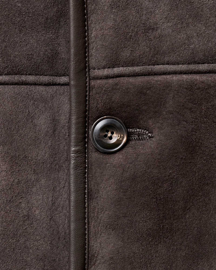 The Coleman Jacket | Dark Chocolate Shearling Suede - Echo Market