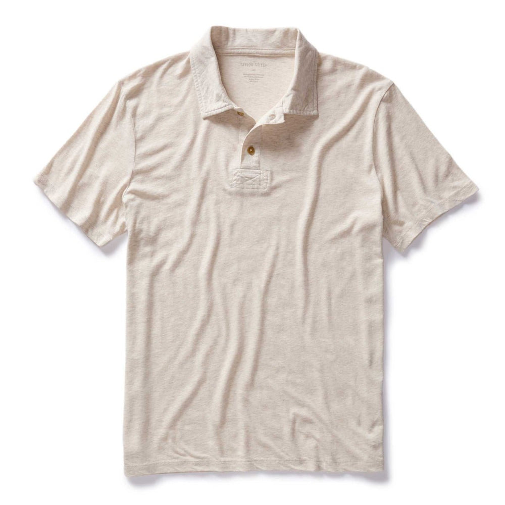 The Cotton Hemp Polo in Heather Oat - Echo Market