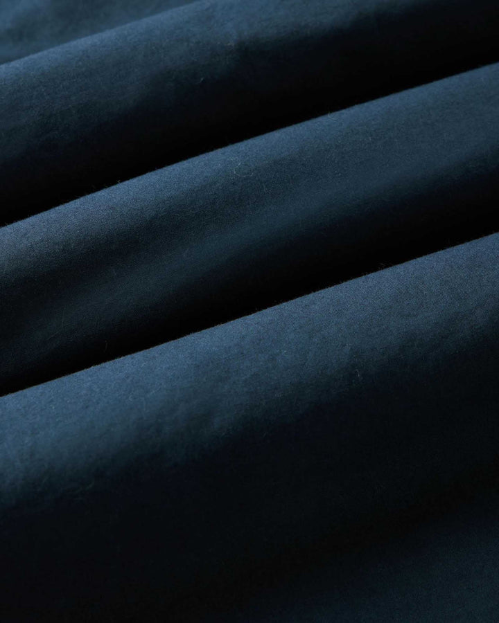 Close-up of The Davis Shirt in Navy Floral Embroidery