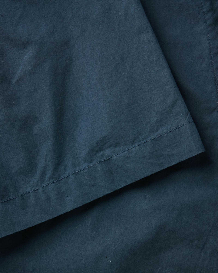 Close-up of The Davis Shirt in Navy Floral Embroidery