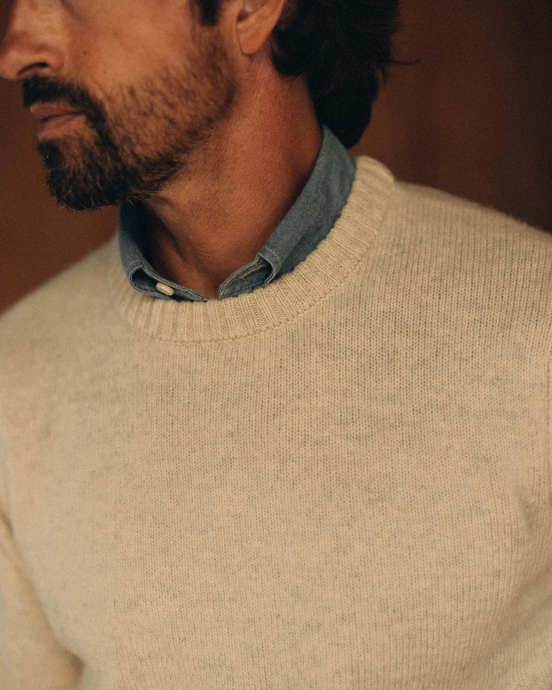 The Eastmoor Sweater | Heather Ivory Wool - Echo Market