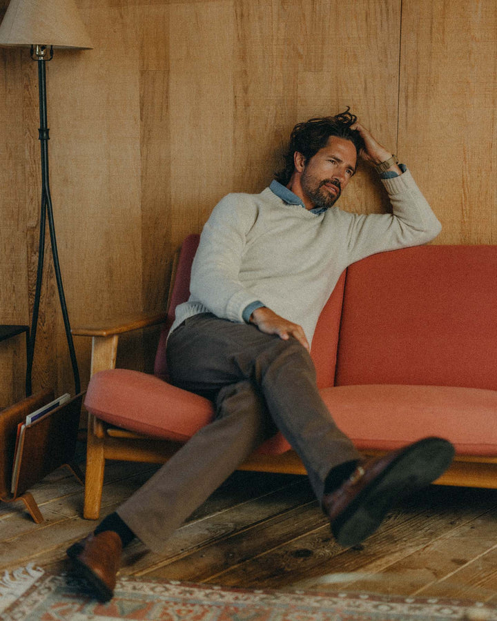 The Eastmoor Sweater | Heather Ivory Wool - Echo Market