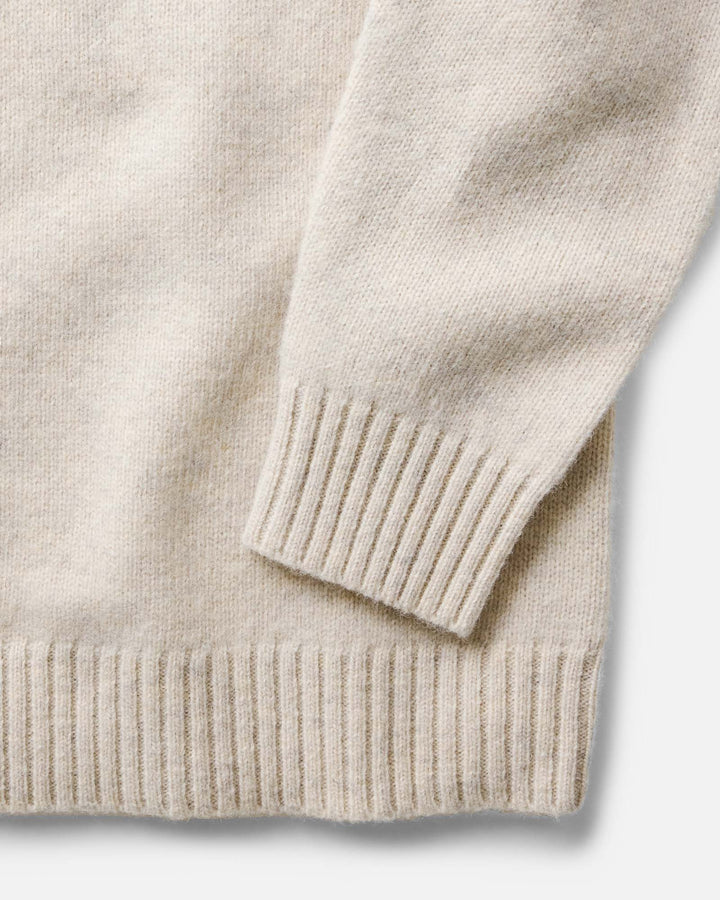 The Eastmoor Sweater | Heather Ivory Wool - Echo Market