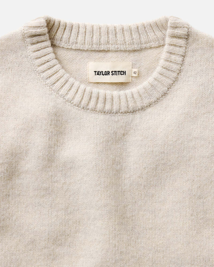 The Eastmoor Sweater | Heather Ivory Wool - Echo Market