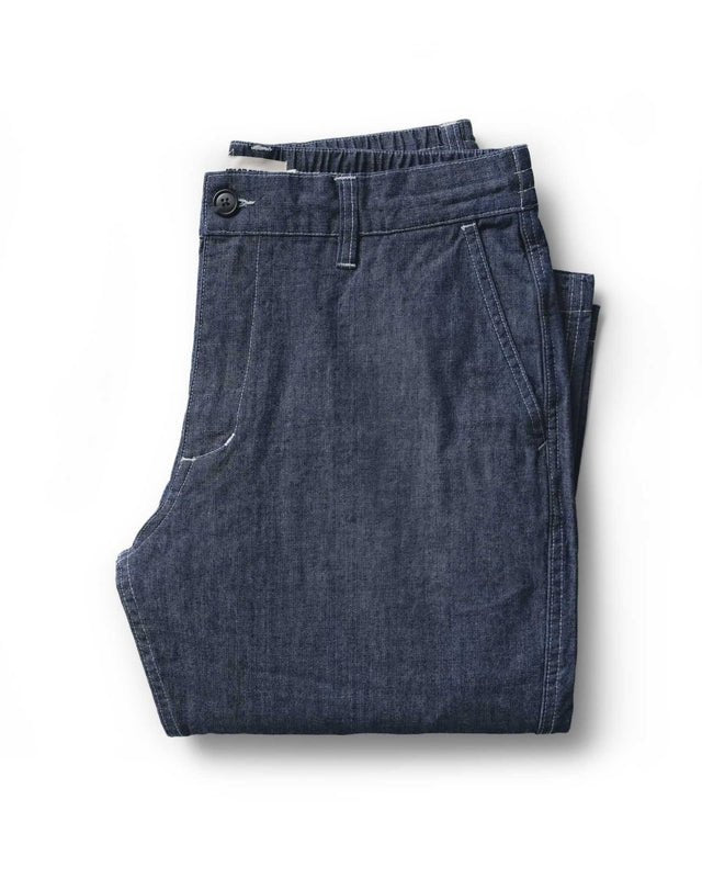 The Easy Pant | Washed Indigo Chambray - Echo Market