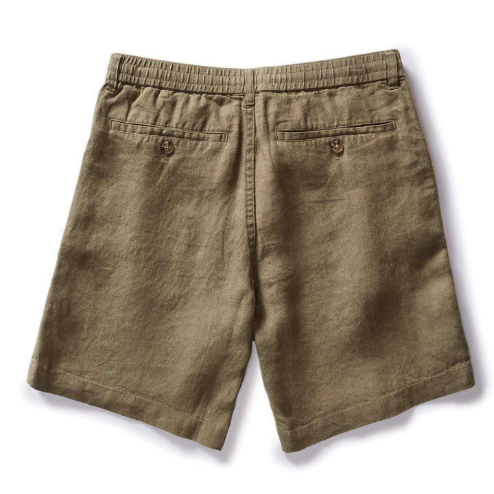 The Easy Short in Olive Linen - Echo Market