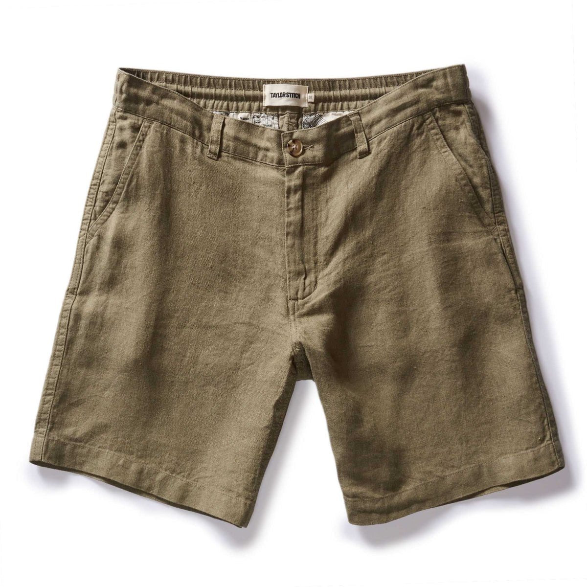 The Easy Short in Olive Linen - Echo Market