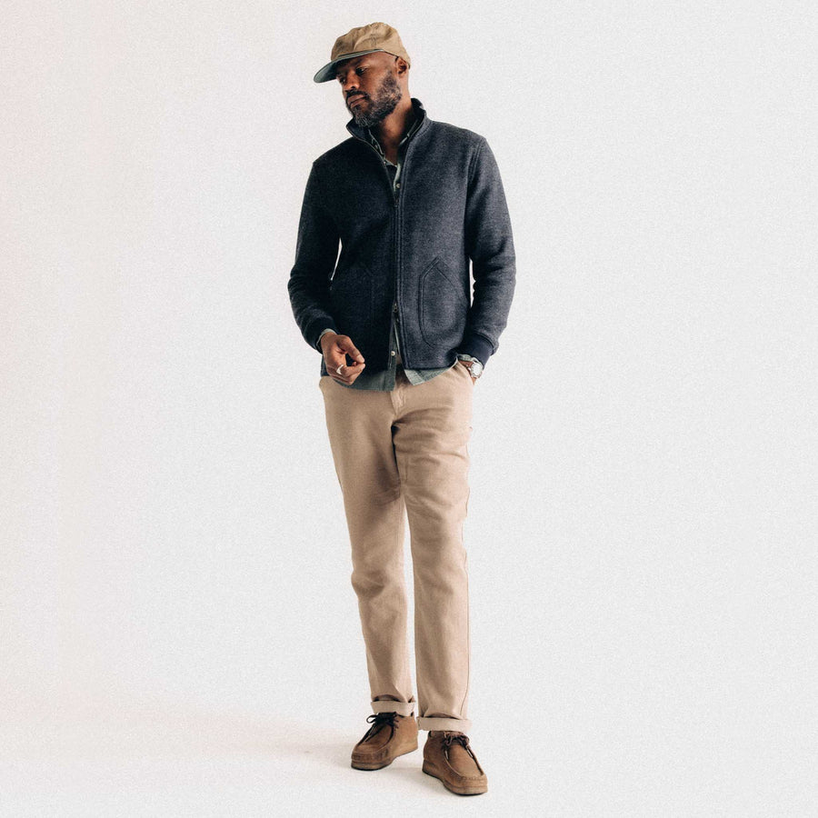 The Evans Jacket | Navy Birdseye Wool - Echo Market