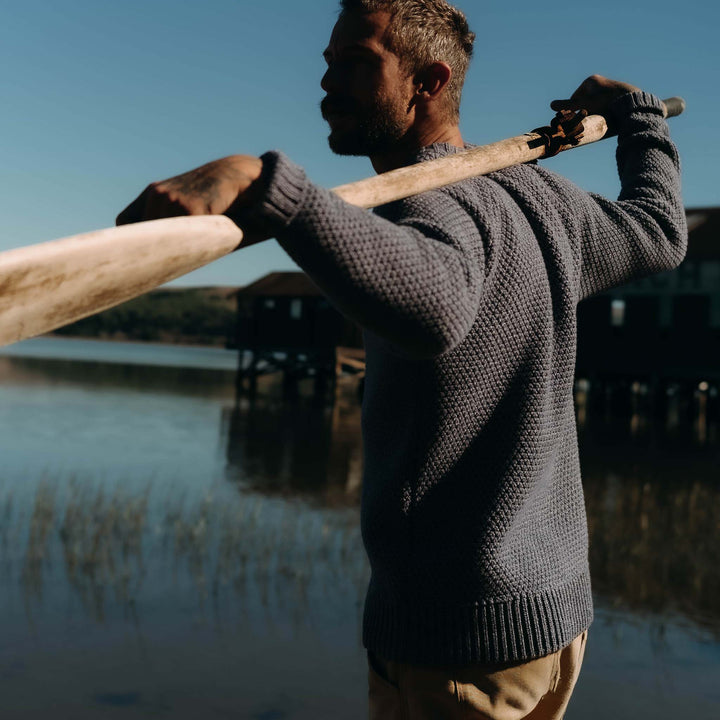 The Fisherman Sweater | Blue Melange - Echo Market