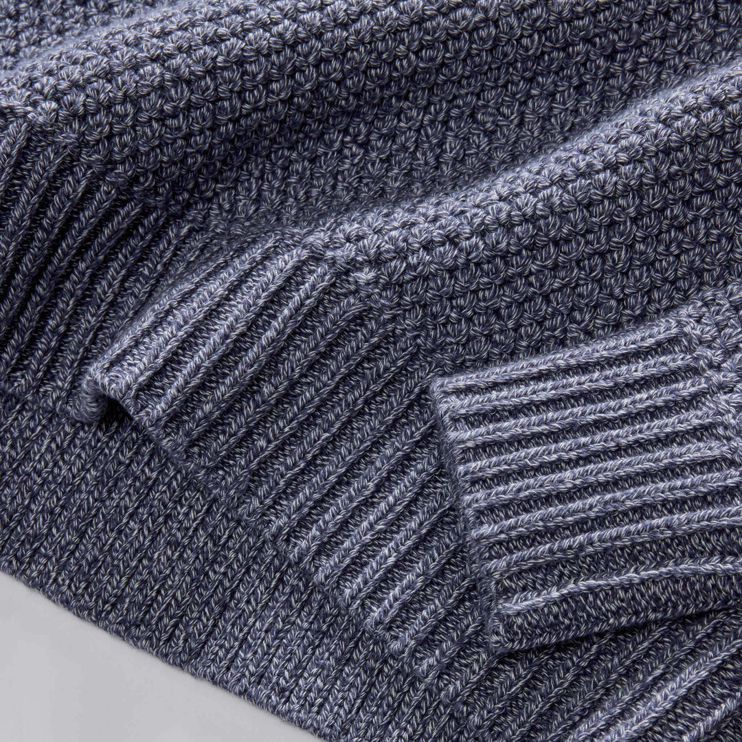 The Fisherman Sweater | Blue Melange - Echo Market