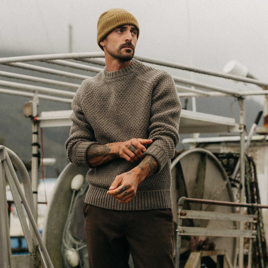 The Fisherman Sweater | Taupe Merino - Echo Market