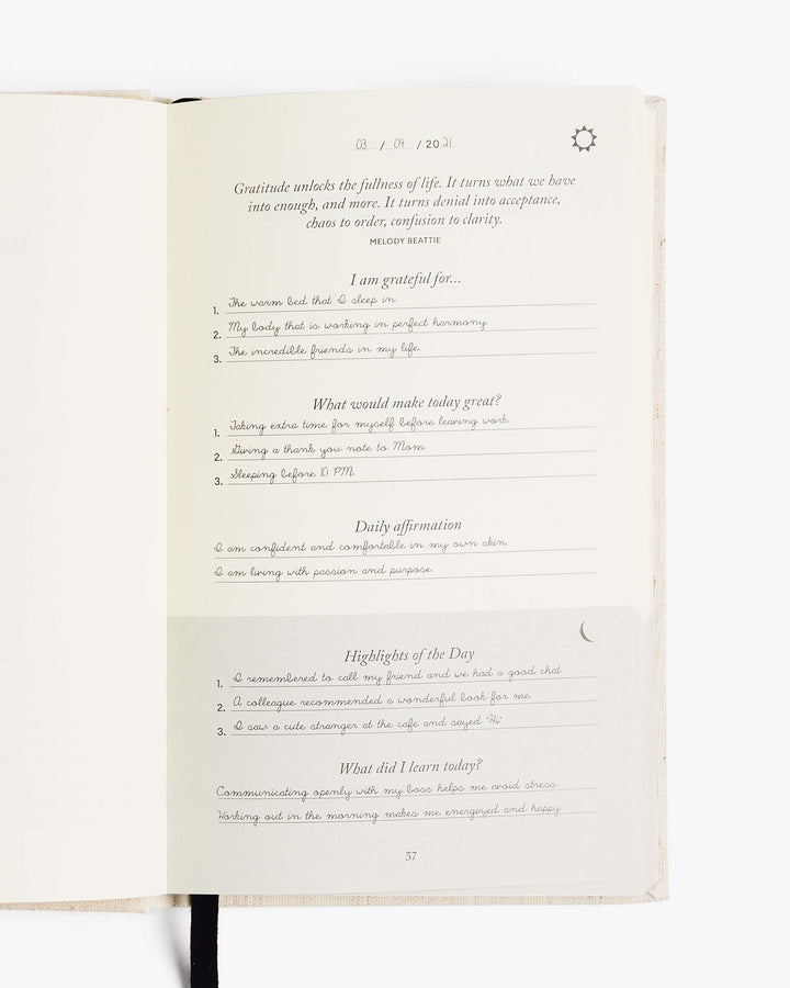 The Five Minute Journal | Cherry Stripe - Echo Market