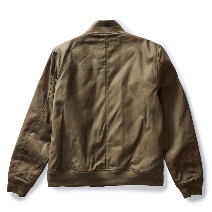 The Insulated Bomber Jacket in Fatigue Olive Dry Wax - Echo Market