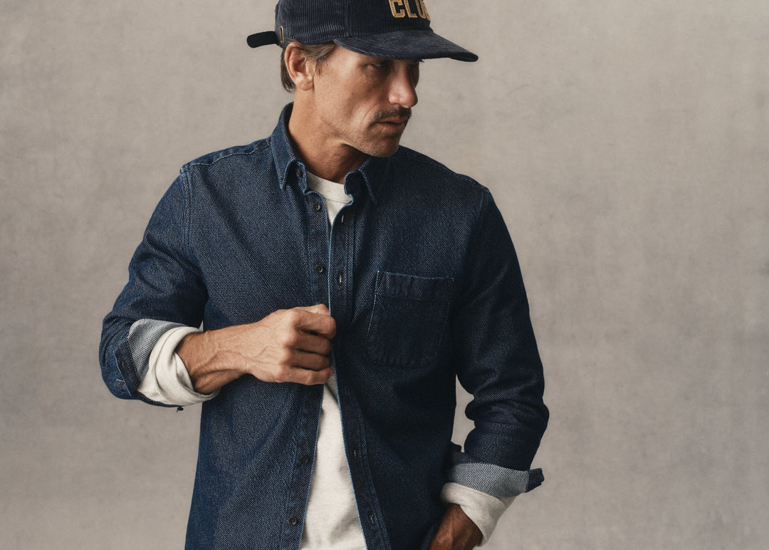 The Jack | Rinsed Indigo Japanese Jacquard Dot - Echo Market