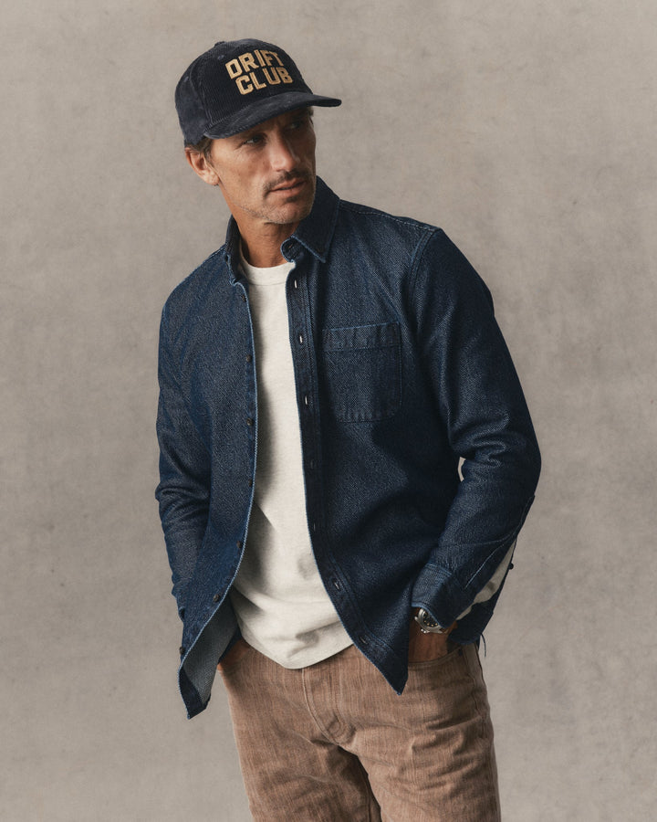 The Jack | Rinsed Indigo Japanese Jacquard Dot - Echo Market
