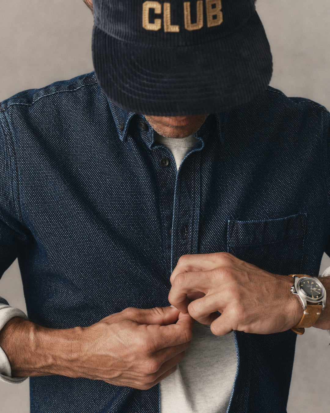 The Jack | Rinsed Indigo Japanese Jacquard Dot - Echo Market