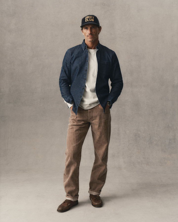 The Jack | Rinsed Indigo Japanese Jacquard Dot - Echo Market