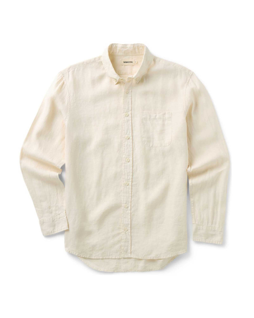 Vintage White long-sleeve shirt on a white background